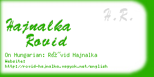 hajnalka rovid business card